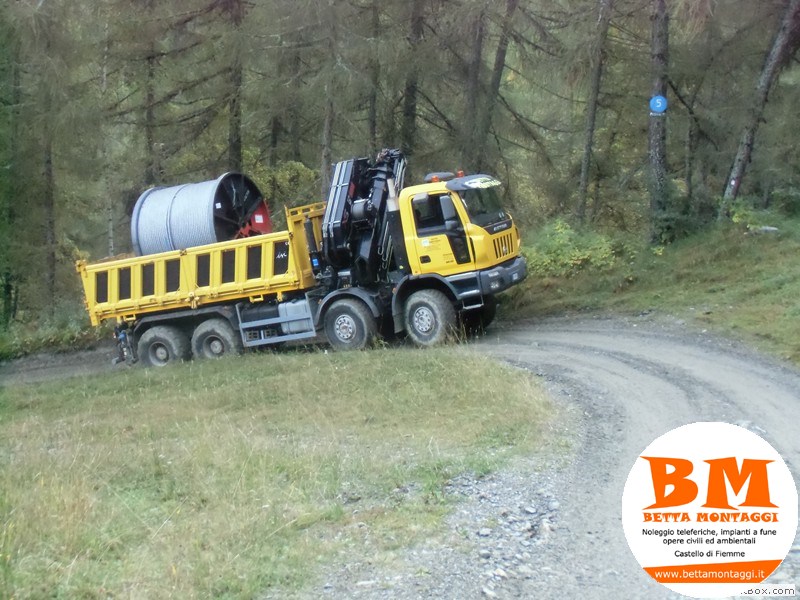 Camion Astra 8 x 8 con Gru Hiab 700 - Betta Montaggi Castello di Fiemme Trentino Dolomiti