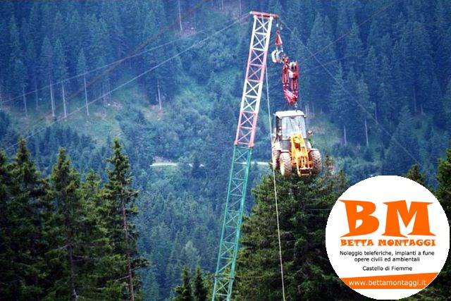 Betta Montaggi - Noleggio Teleferiche su misura - Noleggio impianti a fune a caduta per gravità e a circuito chuso