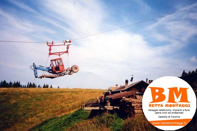 Betta Montaggi - Noleggio Teleferiche su misura - Noleggio impianti a fune a caduta per gravità e a circuito chuso