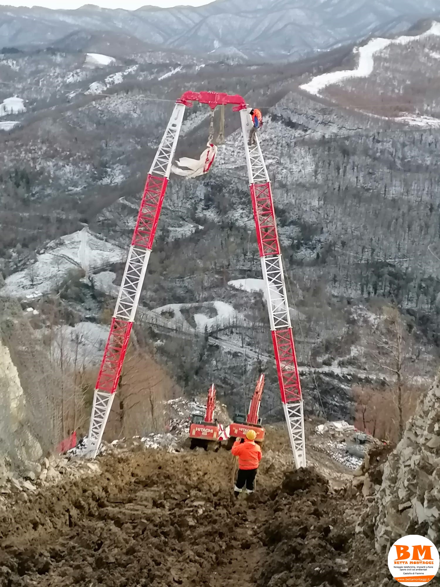 Betta Montaggi - Noleggio Teleferiche su misura - Noleggio impianti a fune a caduta per gravità e a circuito chuso