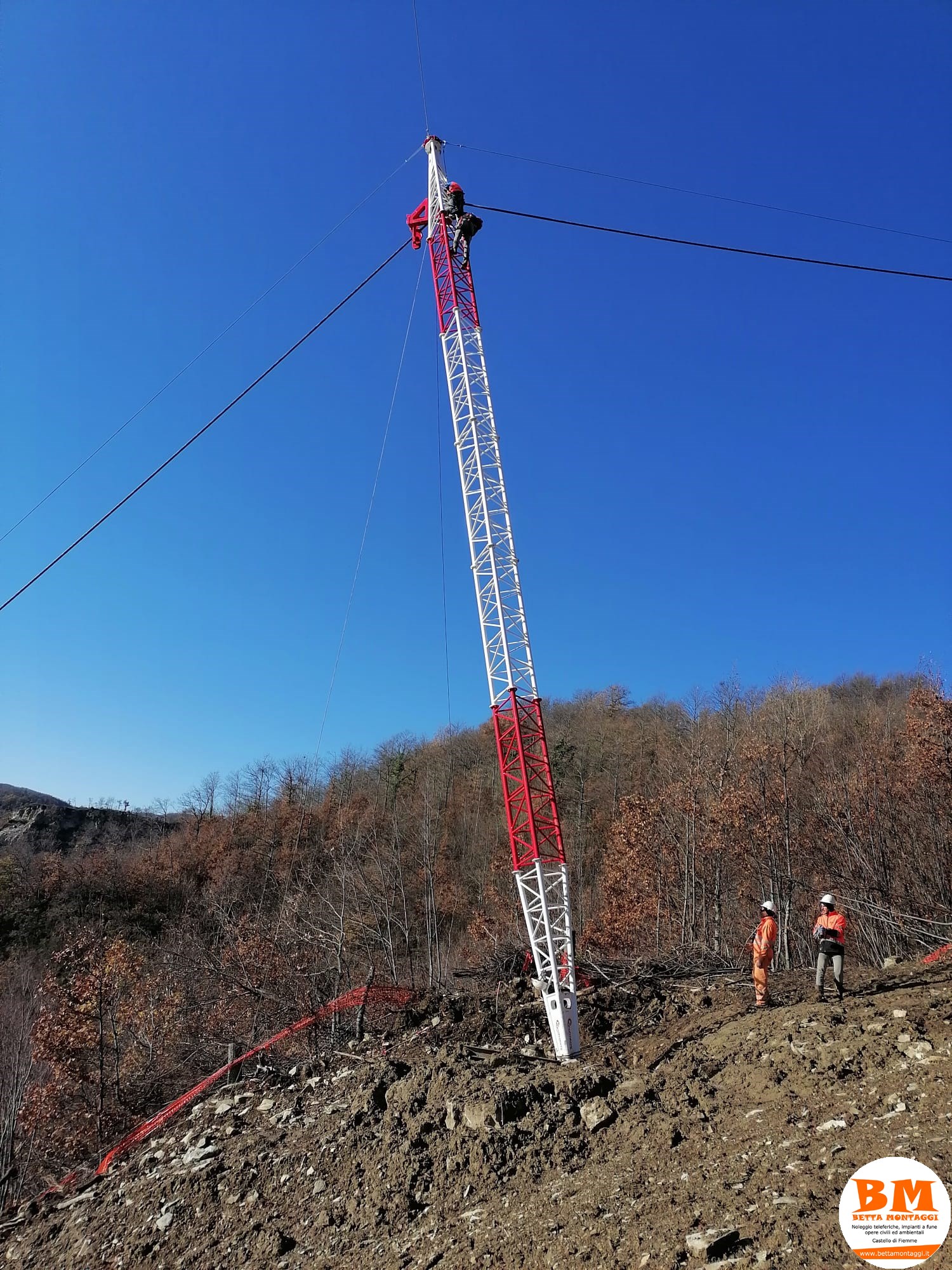 Betta Montaggi - Noleggio Teleferiche su misura - Noleggio impianti a fune a caduta per gravità e a circuito chuso