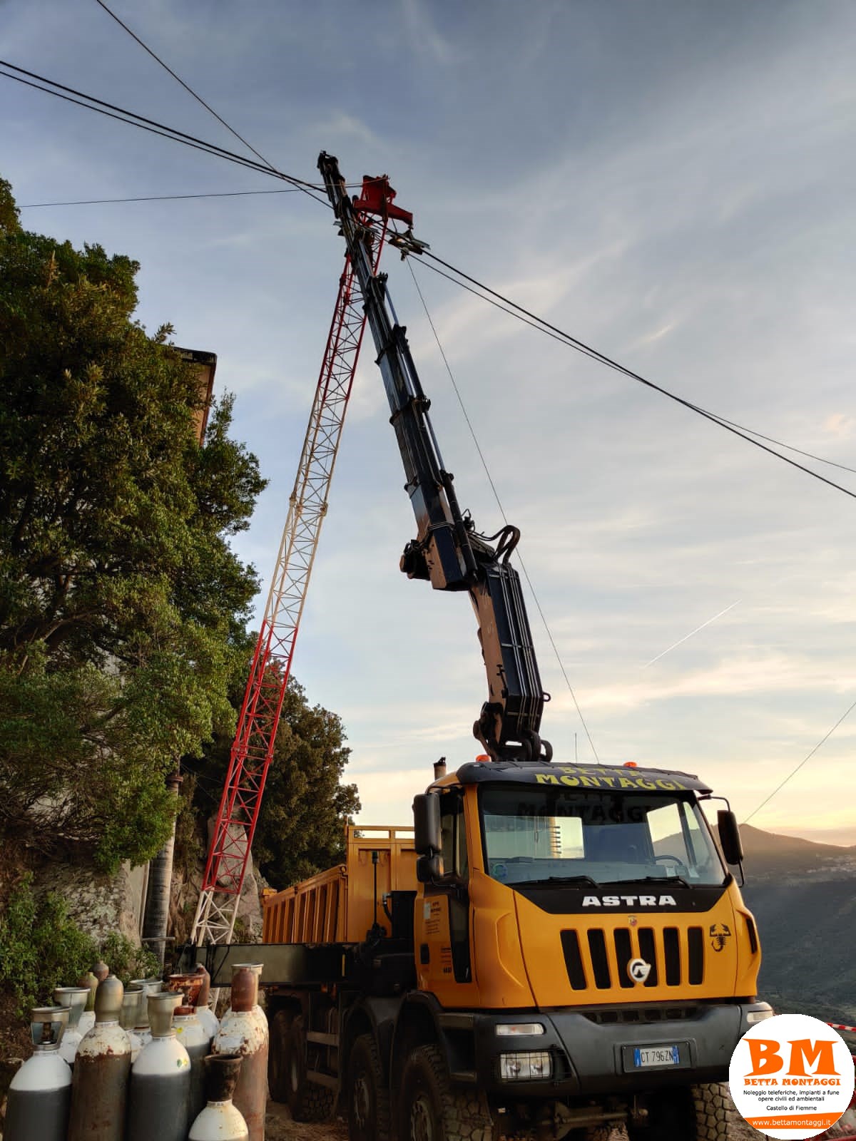 Betta Montaggi - Noleggio Teleferiche su misura - Noleggio impianti a fune a caduta per gravità e a circuito chuso